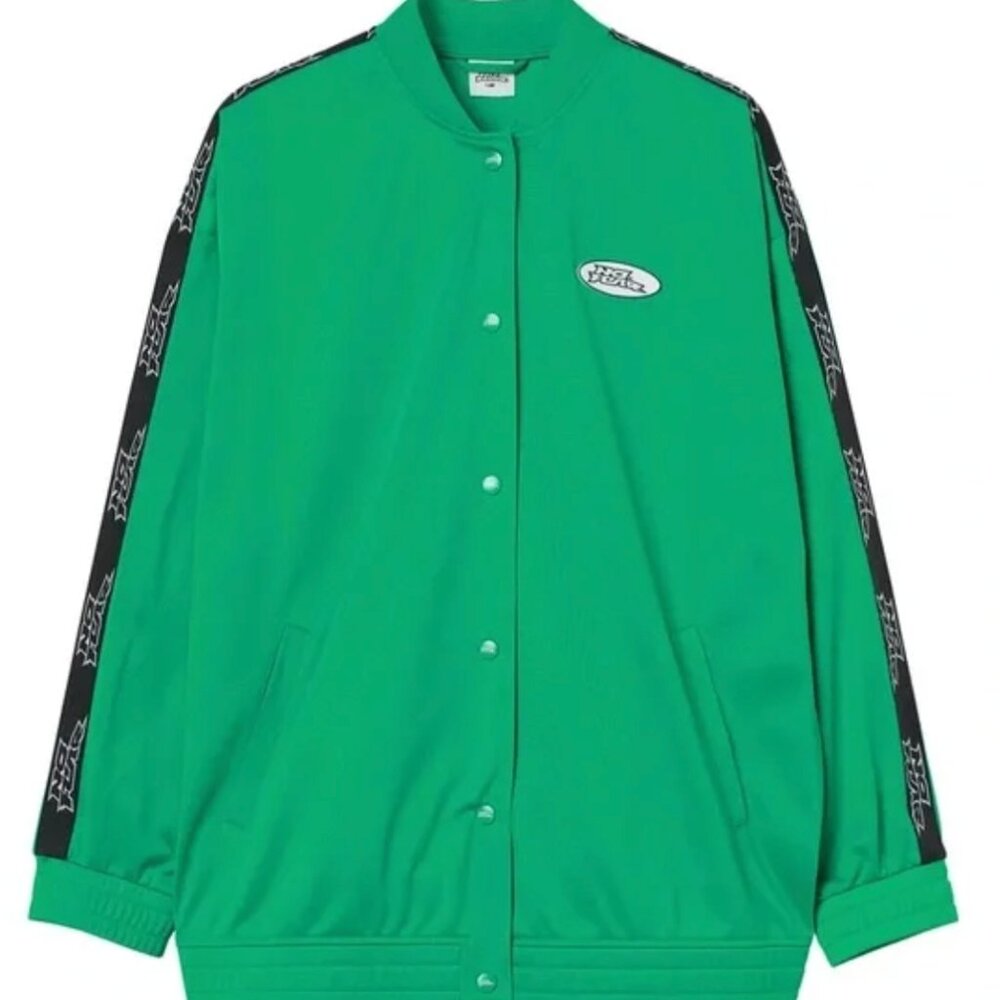 No Fear x H&M Y2K Button-Up Athletic Track Jacket Sz S